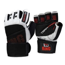 Fitness rukavice inSPORTline Shater čierno-biela - S