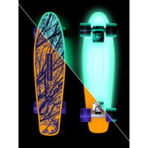 Svietiaci penny board Street Surfing Beach Board Glow Mystic Forest 22,5&quot;