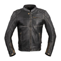 Pánska kožená moto bunda W-TEC Suit vintage čierna - M