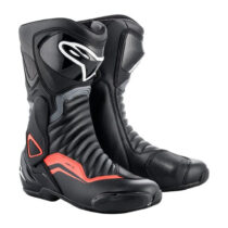 Dámske moto topánky Alpinestars S-MX 6 2022 čierna/šedá/červená fluo - 36