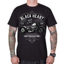 Tričko BLACK HEART Moto Kult čierna - M