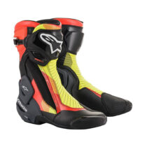 Dámske moto topánky Alpinestars SMX Plus 2 2022 čierna/červená fluo/žltá fluo/šedá - 36