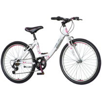 Dievčenský bicykel Visitor Fox 240S6 24&quot; - model 2021 bielo-ružová - 14&quot;