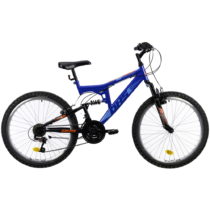 Juniorský celoodpružený bicykel DHS 2441 24&quot; - model 2022 blue
