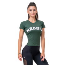 Dámske tričko Nebbia Classic Hero 576 Dark Green - L