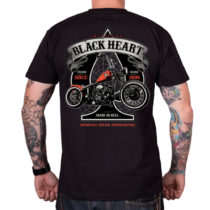 Tričko BLACK HEART Orange Chopper čierna - 3XL