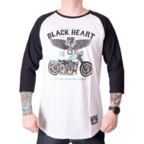 Tričko s dlhým rukávom BLACK HEART Blue Chopper RG biela - XXL