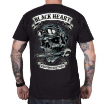 Tričko BLACK HEART Trapper čierna - XXL