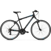 Pánsky crossový bicykel Kross Evado 2.0 28&quot; - model 2022 čierno-modrá s potlačou - M (19'')