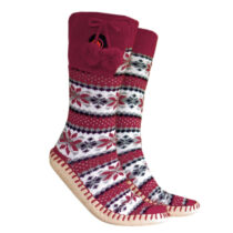 Vyhrievané ponožkové papuče Glovii GQ5L červeno-bielo-šedá - L (40-44)