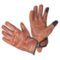 Kožené moto rukavice W-TEC Dahmer tmavo hnedá - 3XL