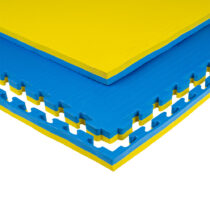 Puzzle tatami podložka inSPORTline Malmeida 100x100x4 cm modro-žltá