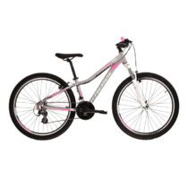 Dámsky horský bicykel Kross Lea 2.0 27,5&quot; - model 2020 strieborná/ružová/biela - XS (15&...