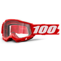 Motokrosové okuliare 100% Accuri 2 červená, číre plexi