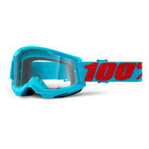 Motokrosové okuliare 100% Strata 2 Summit tyrkysovo-červená, číre plexi