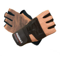 Fitness rukavice MadMax Professional 2021 hnedo-čierna - L