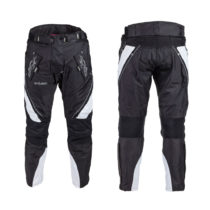 Dámske moto nohavice W-TEC Kaajla čierno-biela - XXL