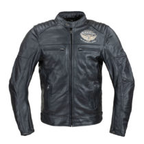 Pánska kožená bunda W-TEC Black Heart Wings Leather Jacket čierna - 5XL