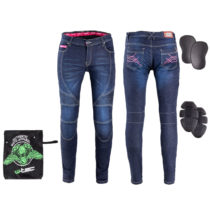 Dámske moto jeansy W-TEC Rafael modrá - 5XL