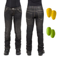 Dámske moto jeansy W-TEC C-2011 čierne čierna - 39