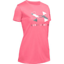 Dievčenské tričko Under Armour Tech Graphic Big Logo SS T-Shirt Eclectic Pink - YM