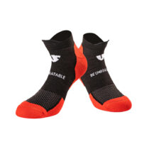 Ponožky Undershield Comfy Short červená/čierna 35/38