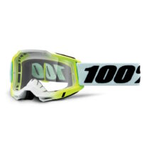 Motokrosové okuliare 100% Accuri 2 Dunder bielo-zelená, čire plexi