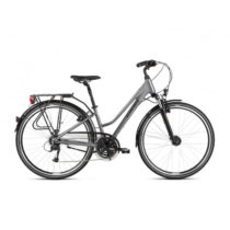 Dámsky  trekingový bicykel Kross Trans 4.0 28&quot; - model 2021 šedá/čierna - L (19&quot;)