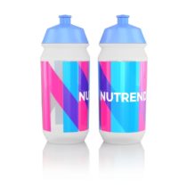Športová fľaša Nutrend Tacx Bidon 2019 500 ml biela s modroružovou potlačou