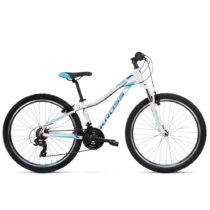 Dámsky horský bicykel Kross Lea 1.0 26&quot; - model 2022 bielo-modrá - M (19'')