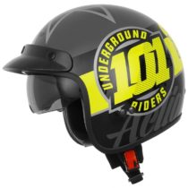 Moto prilba Cassida Oxygen 101 Riders žltá fluo/čierna/stieborná metalická - XXL (63-64)