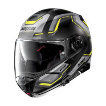 Moto helma Nolan N100-5 Upwind N-Com P/J Flat Black-Yellow - S (56)