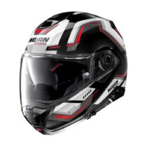 Moto helma Nolan N100-5 Upwind N-Com P/J Glossy Black-Red - S (56)