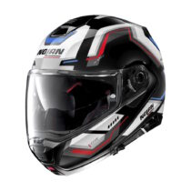 Moto helma Nolan N100-5 Upwind N-Com P/J Glossy Black-Blue-Red - S (56)