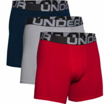 Boxerky Under Armour Charged Cotton 6in 3ks Red - M